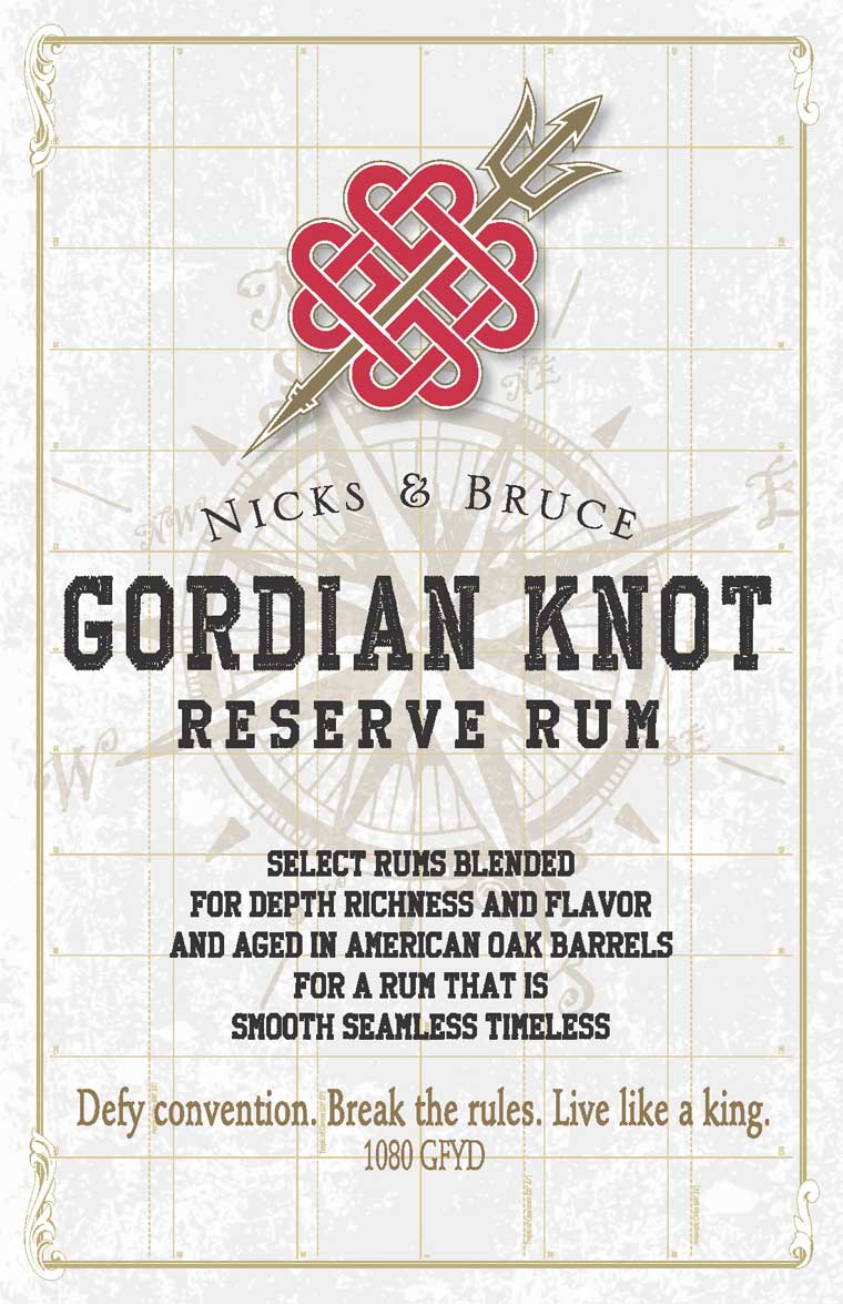Gordian Knot Rum Label